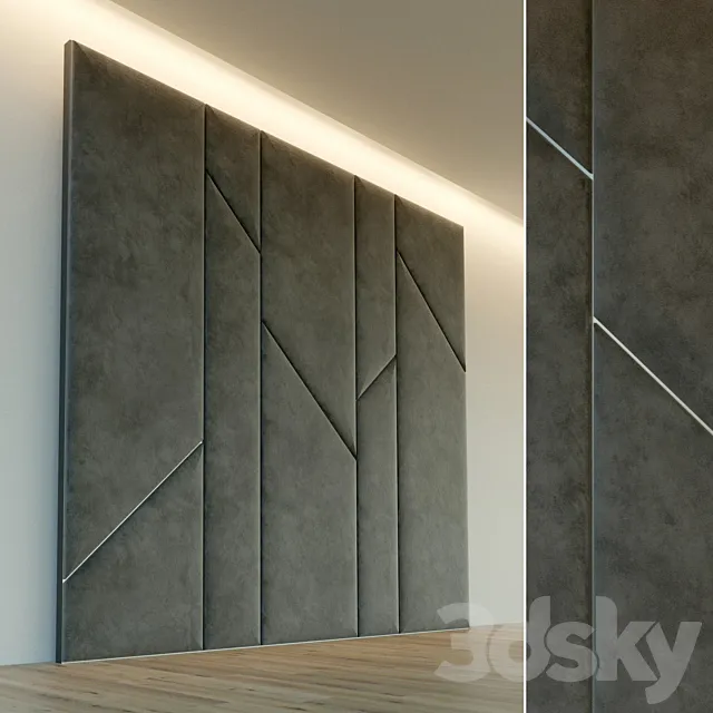 Decorative wall. Soft panel. 63 3D Model