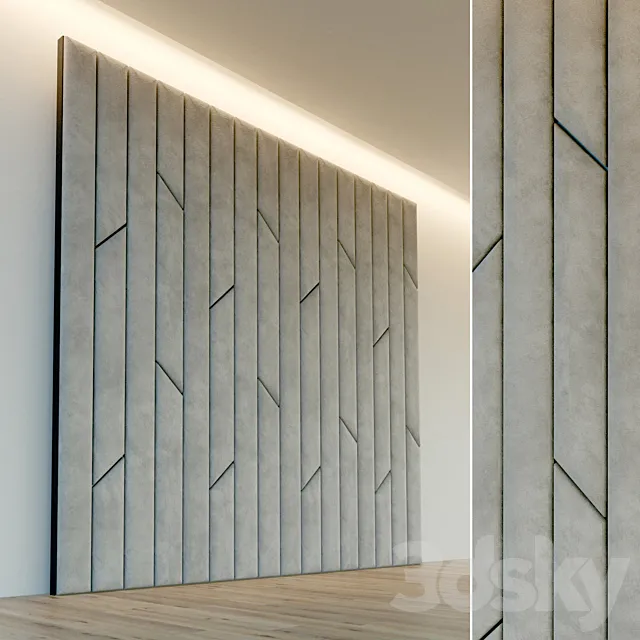 Decorative wall. Soft panel. 65 3D Model