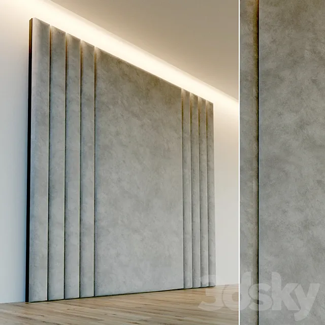 Decorative wall. Soft panel. 71 3D Model
