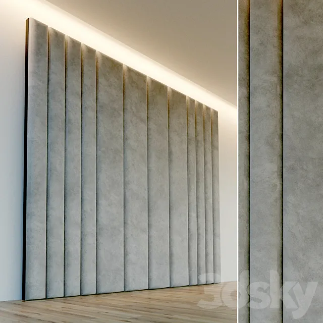 Decorative wall. Soft panel. 74 3D Model