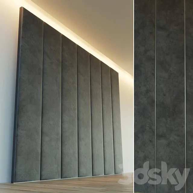 Decorative wall. Soft panel. 9 3D Model