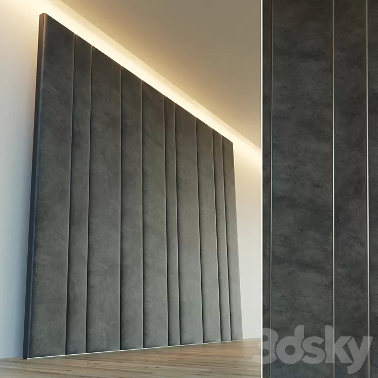 Decorative wall. Soft panel. eight 3D Model