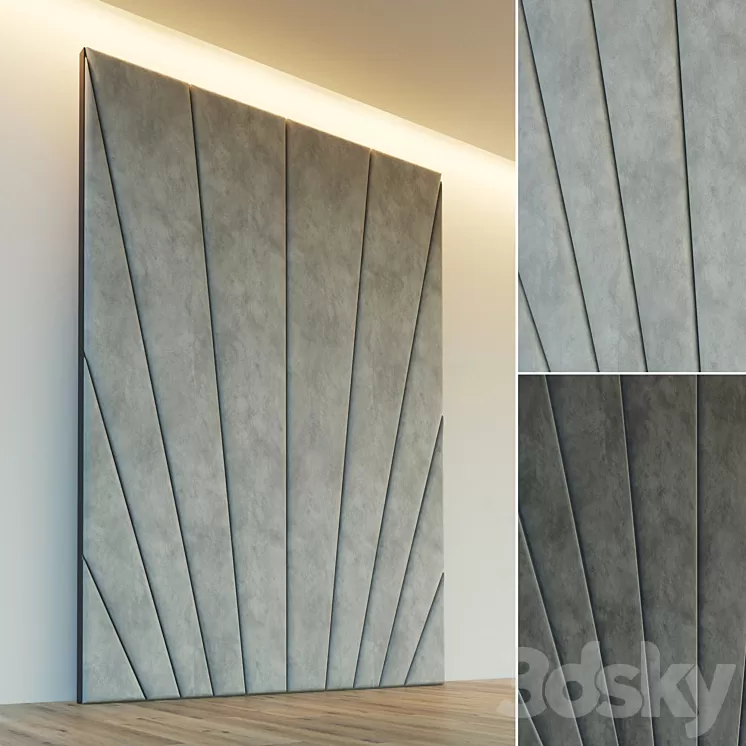 Decorative wall. Soft panel. ten