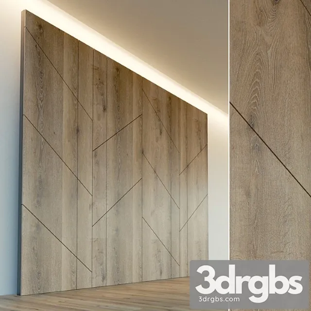 Decorative Wall Wall Panel Made of Wood 1 3D Model Free