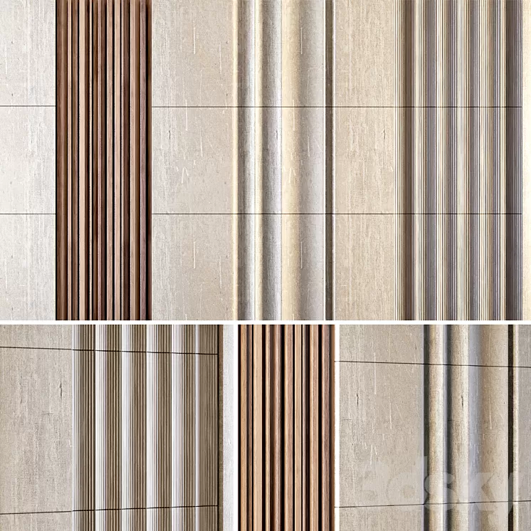 decorative wall02 3D Model Free