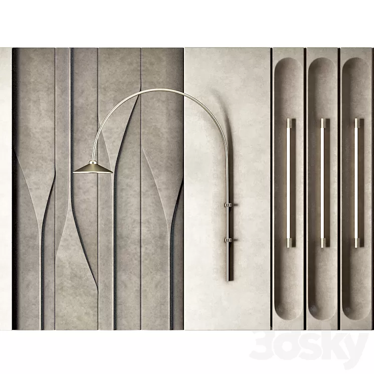 decorative wall07 3D Model Free