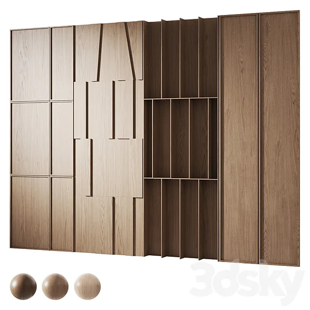 Decorative wood panels 6 3D Model