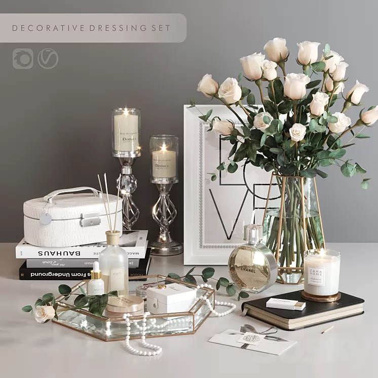 Decorative_Dressing_Set 3D Model Free