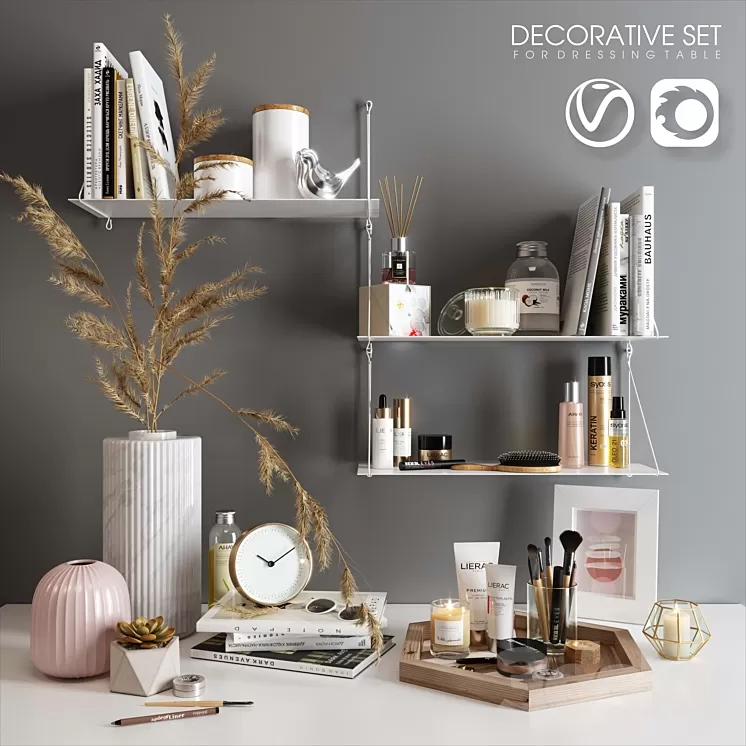 Decorative_set_for_dressing_table 3D Model