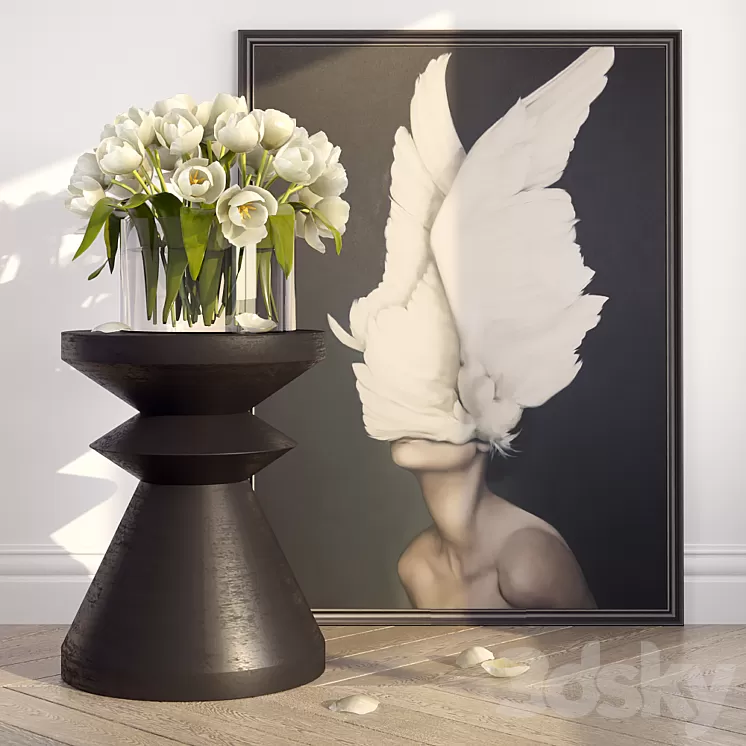 decorative_set_with_tulips 3D Model