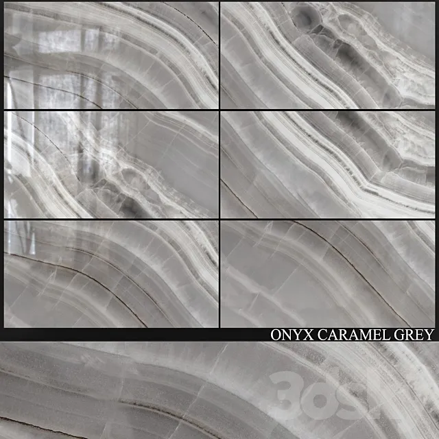 Decovita Onyx Caramel Grey 600x1200 3D Model