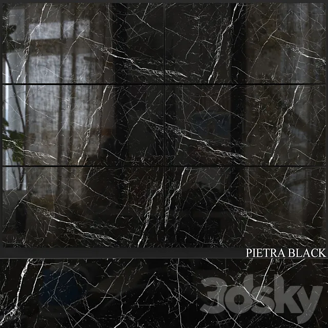 Decovita Pietra Black 600x1200 3D Model