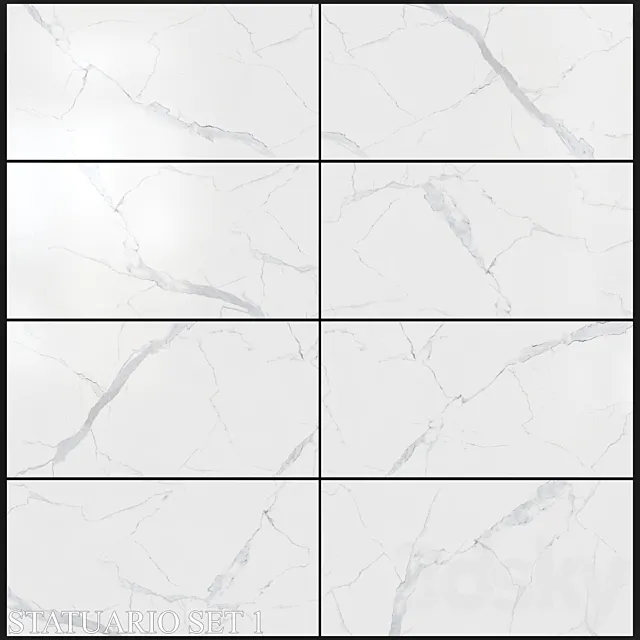 Decovita Statuario 600x1200 Set 1 3D Model