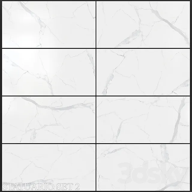 Decovita Statuario 600x1200 Set 2 3D Model