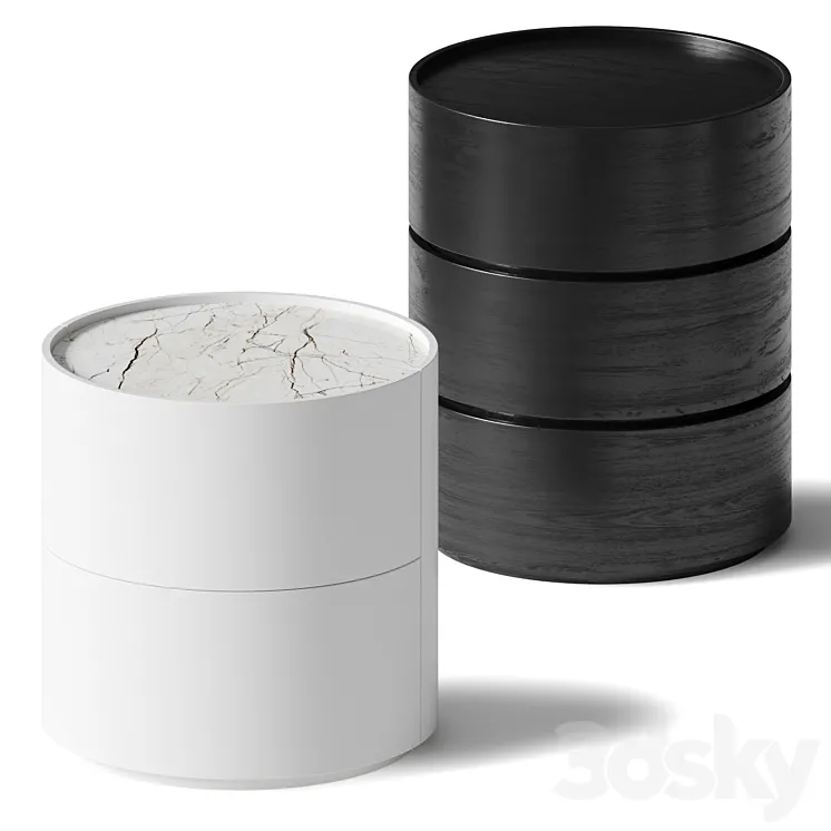 Dedalo by Pianca bedside table 3D Model Free