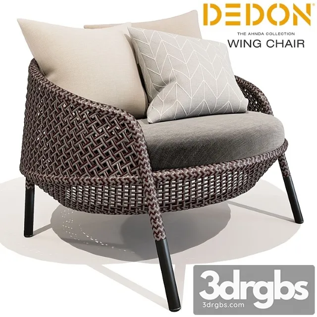 Dedon ahnda lounge chair 3D Model Free