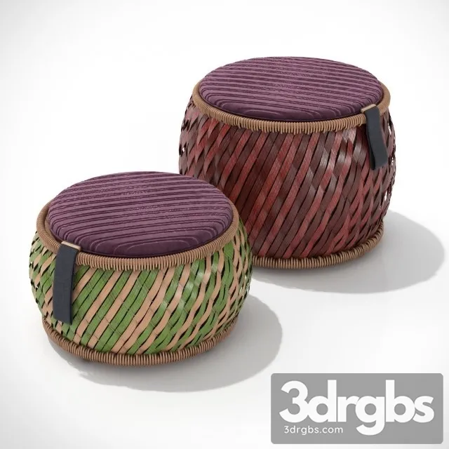 Dedon Dala  Pouf 3D Model Free