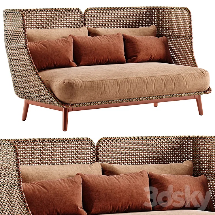 Dedon Mbarq sofa with high backrest 3D Model Free