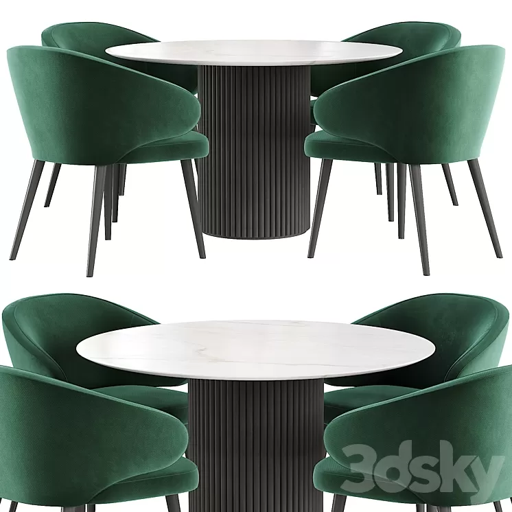 Deep House Bilbao Palais Royal dining table 3D Model Free