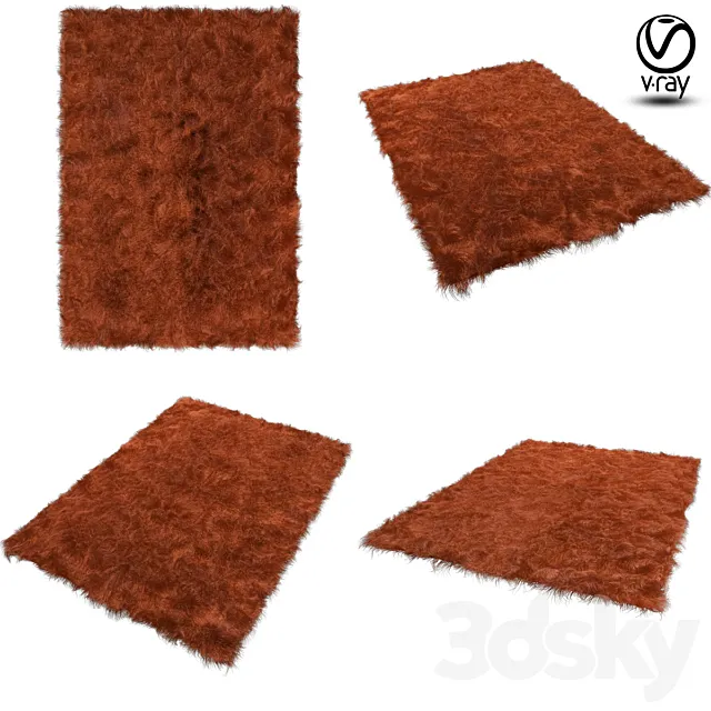 Deep-piled carpet 3D Model