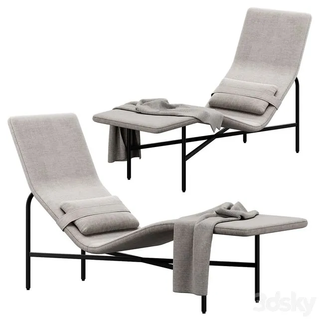 Deep Thoughts Chaise by bludot 3D Model