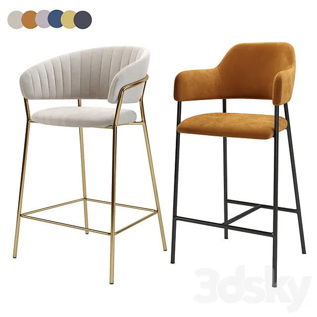 Deephouse. Bar stool Pisa Livorno 3D Model