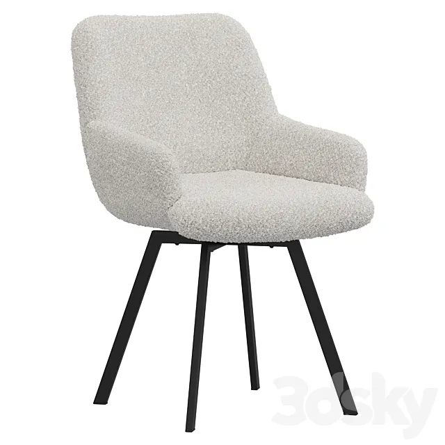 Deephouse Chair Aviano swivel white 3D Model