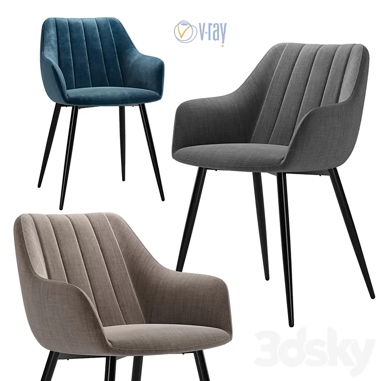 Deephouse. Chair Birmingham. art. 53561 53558 53557. 3D Model