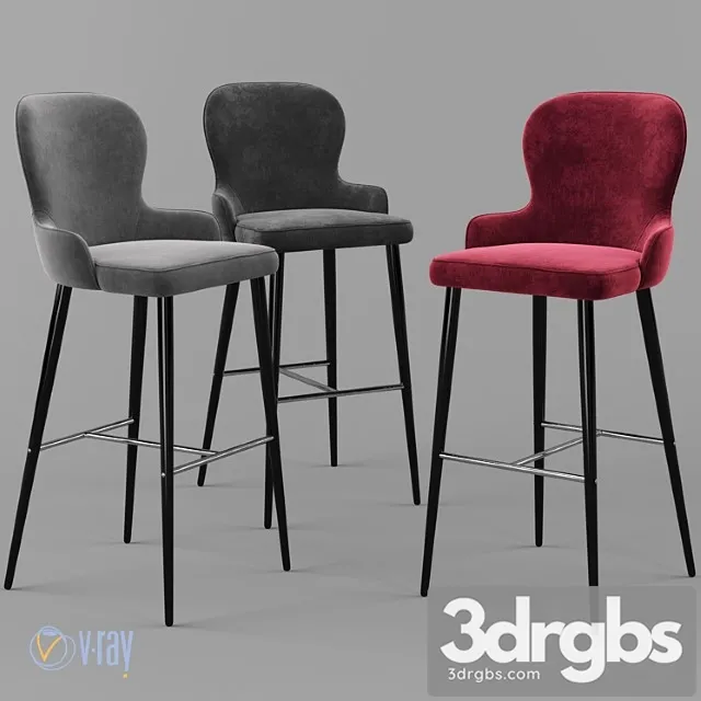 Deephouse. chamonix bar stool 2 3D Model Free