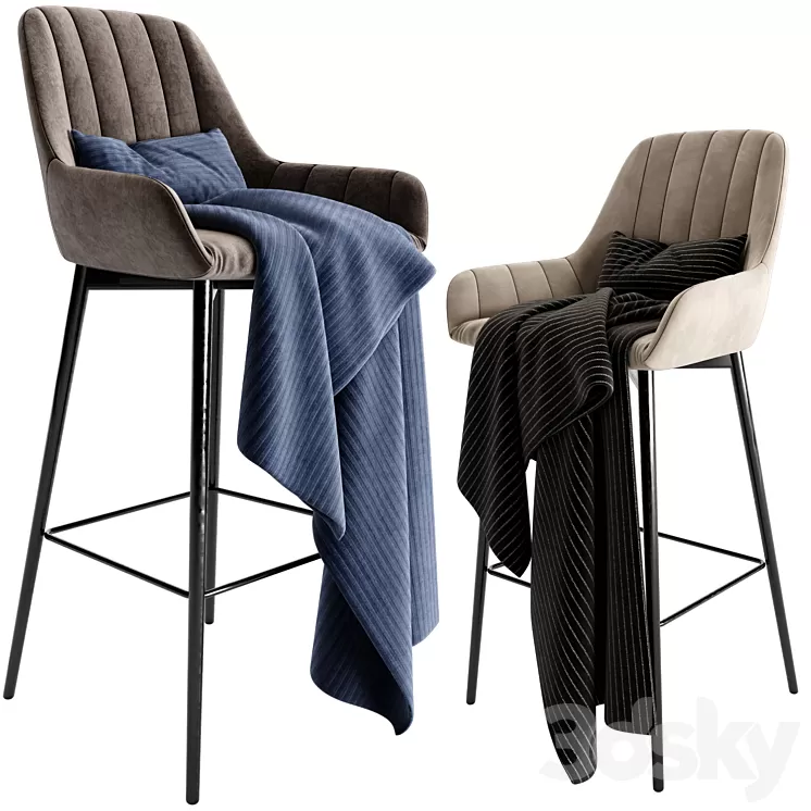 DeepHouse Hamburg bar chair 3D Model Free