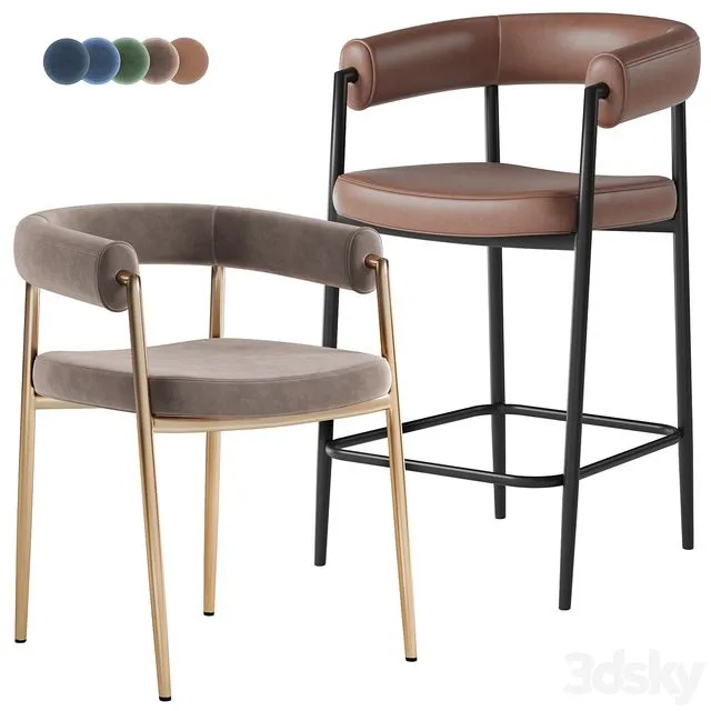 Deephouse Manchester barstool 3D Model
