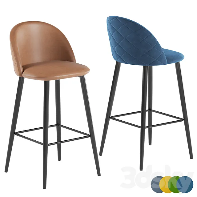 Deephouse Paris barstool 3D Model