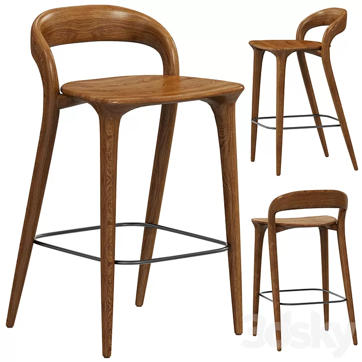 Deephouse semi-bar chair Lugano 3D Model Free