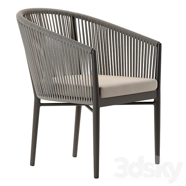 Deephouse. Wicker armchair Marseille 3D Model