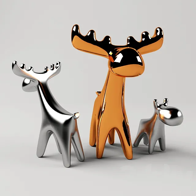 Deer. Ceramic decor 3D Model