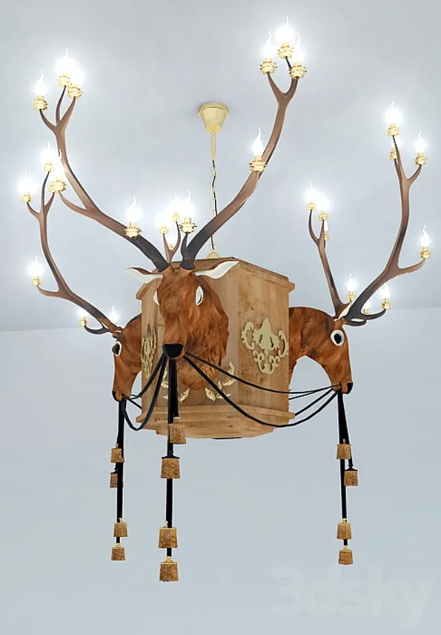 Deer chandelier 3D Model