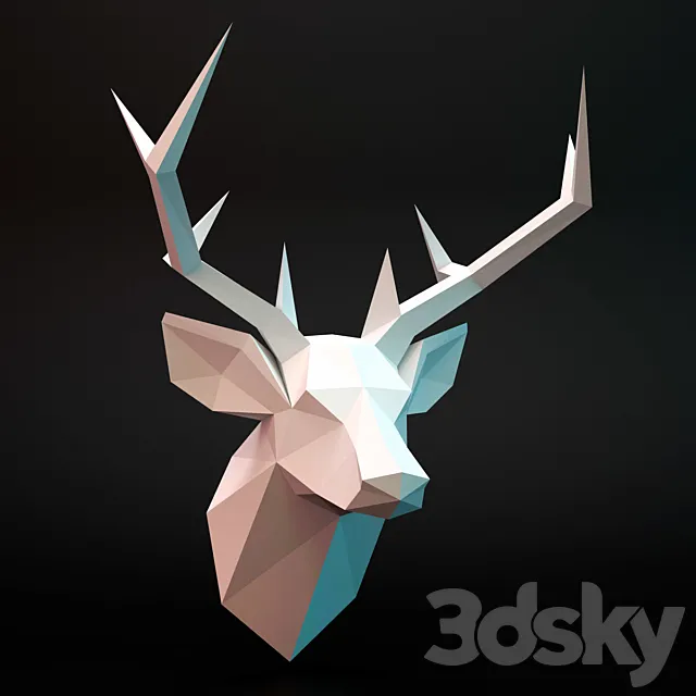 deer head lowpoly 3D Model