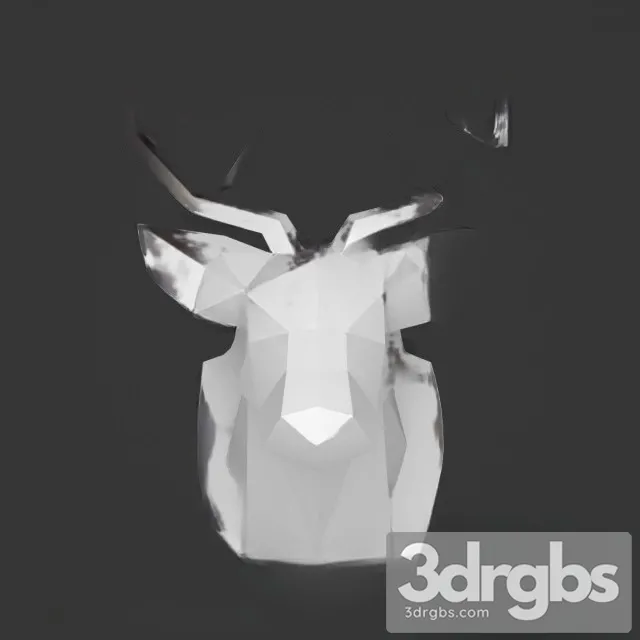 Deer Head Poly 3D Model Free
