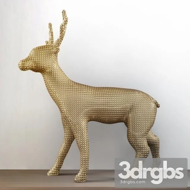 Deer Sculpture 3 3D Model Free