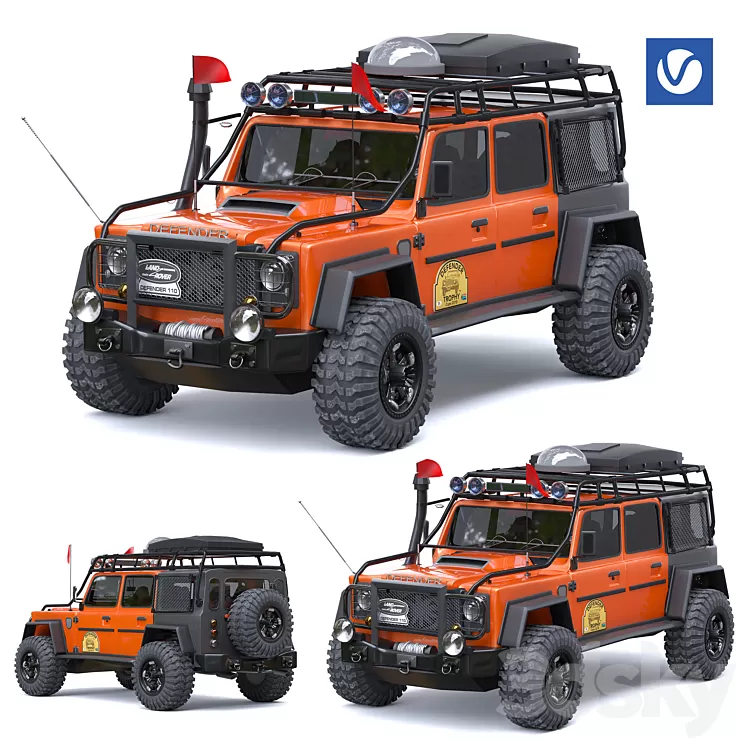 defender off road 3D Model Free