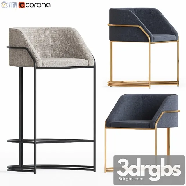 Deja vu giopagani chairs set 2 3D Model Free