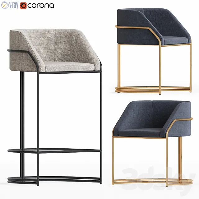 Deja Vu Giopagani Chairs Set 3DModel