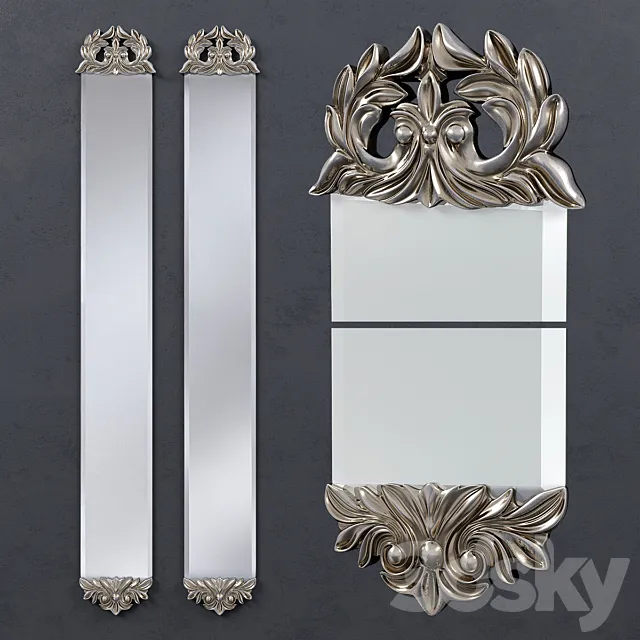 Deknudt Slim Classic Wall Mirror 3DModel