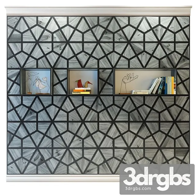 Dekorativnaia Panel I Vstroennaia Polka Nisha 2 3D Model Free