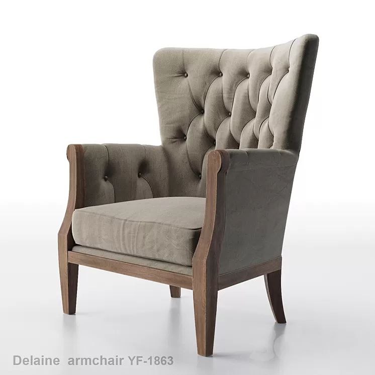 Delaine armchair 3D Model