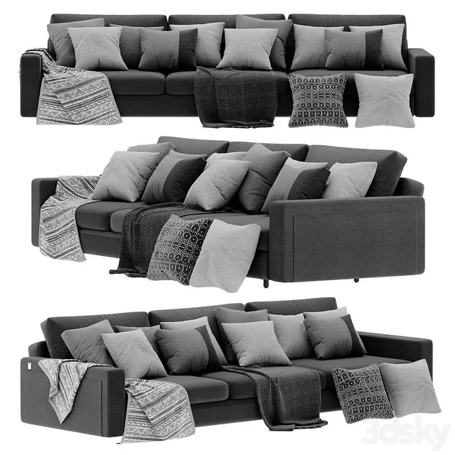 Delavega Large Sofa A101 3D Model