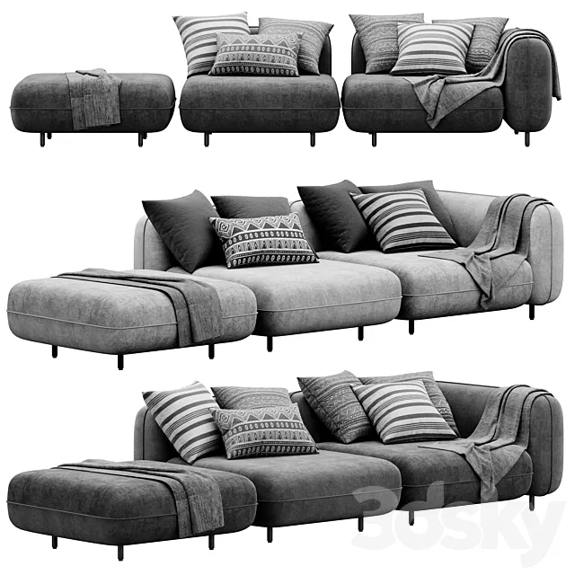Delavega modular sofa DP1. DP2. DP4 3DModel