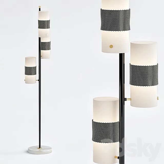 Delfino Floor Torchiere - Arteriors 3D Model