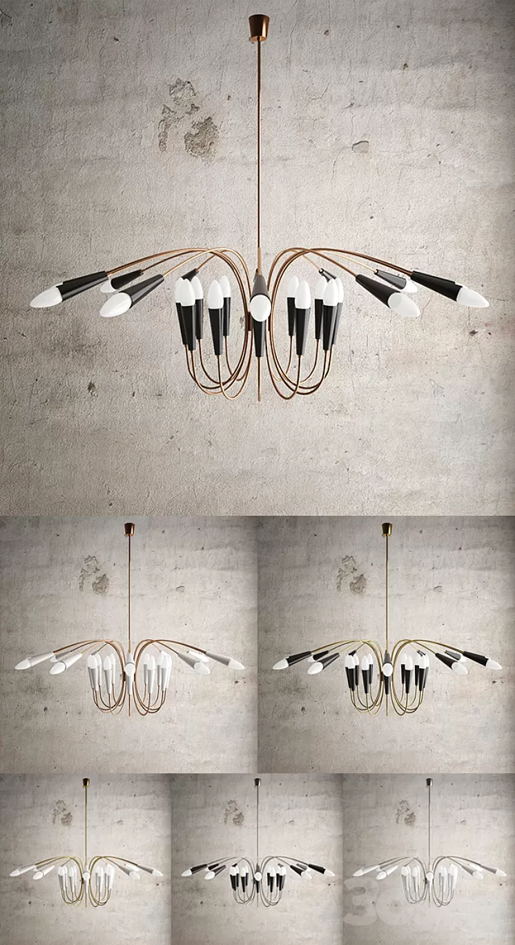 Delightfull Aretha Chandelier 3D Model