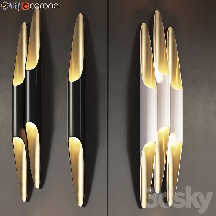 Delightfull Coltrane Wall Sconce - 3 Types 3D Model